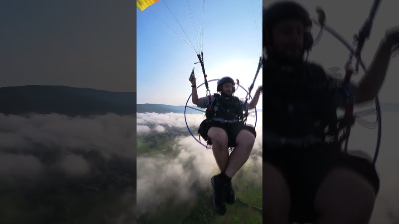 Flying ABOVE the CLOUDS is AMAZING! #aviation #flight #paramotor #ppg