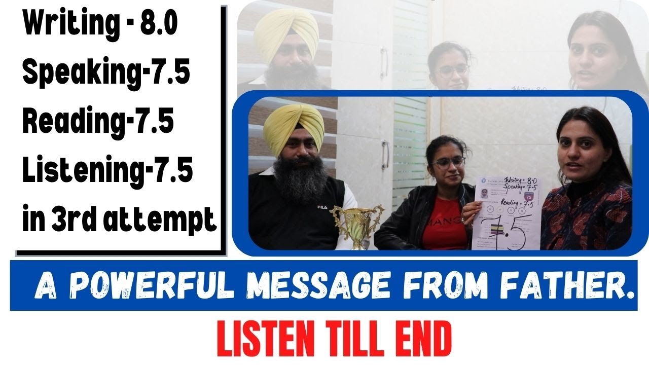 PTE result 7.5 Band with a Powerful message from student's father | watch till end