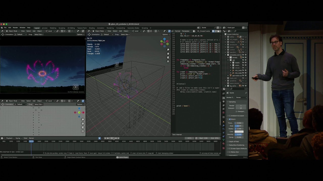 Creating 3D droneshows for the real world