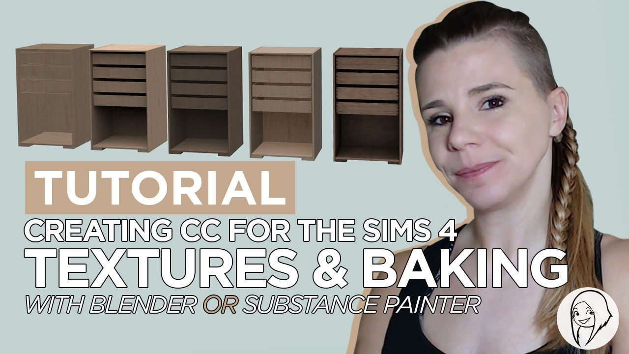 TUTORIAL - Creating CC for The Sims 4 - TEXTURES & BAKING in Blender or Substance Painter