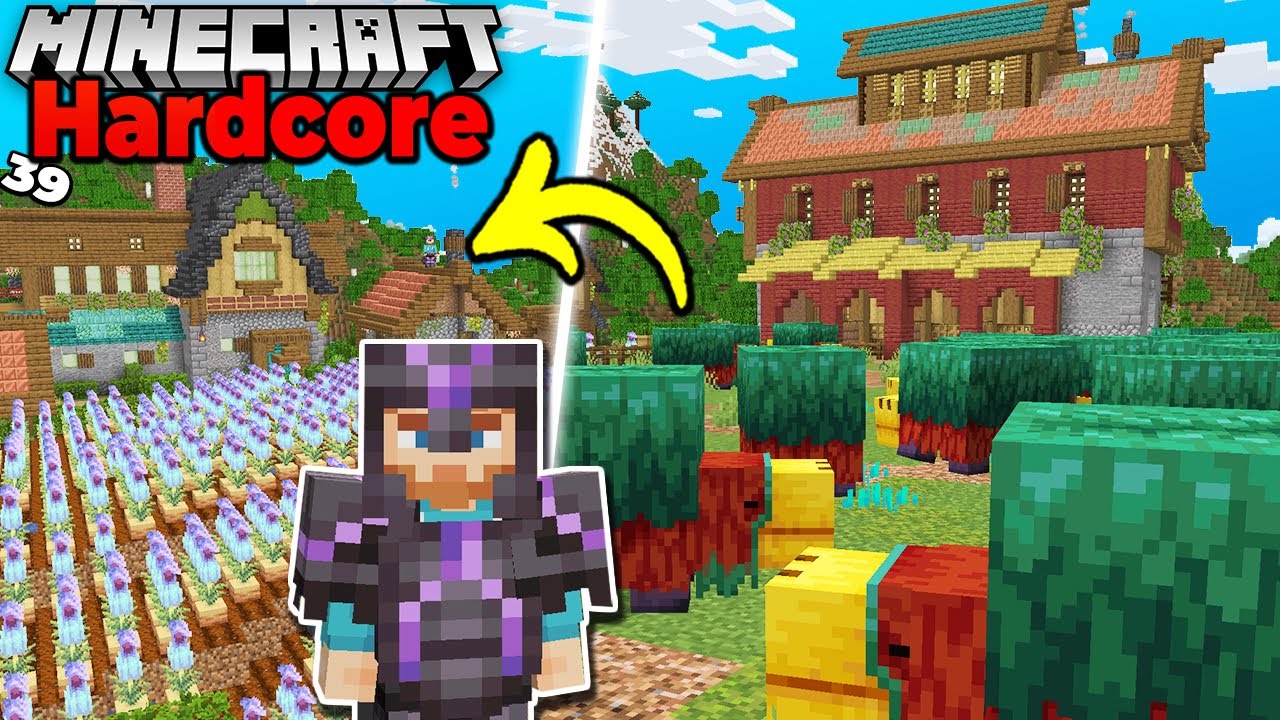 Я построил ферму нюхачей в режиме Hardcore Minecraft 1.20 Survival