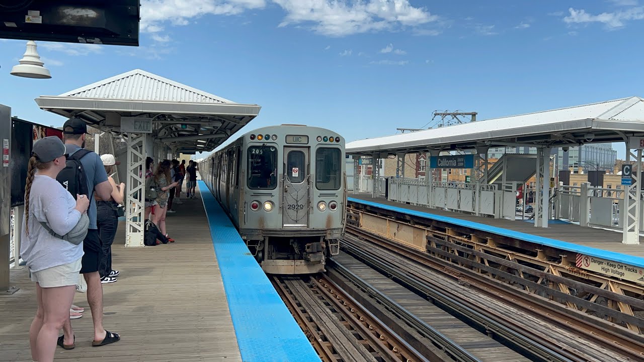 CTA Blue Line Ride From California To Jackson CTA 3200 Seriess Morrison-knsuden 1992-1994 Car #3316