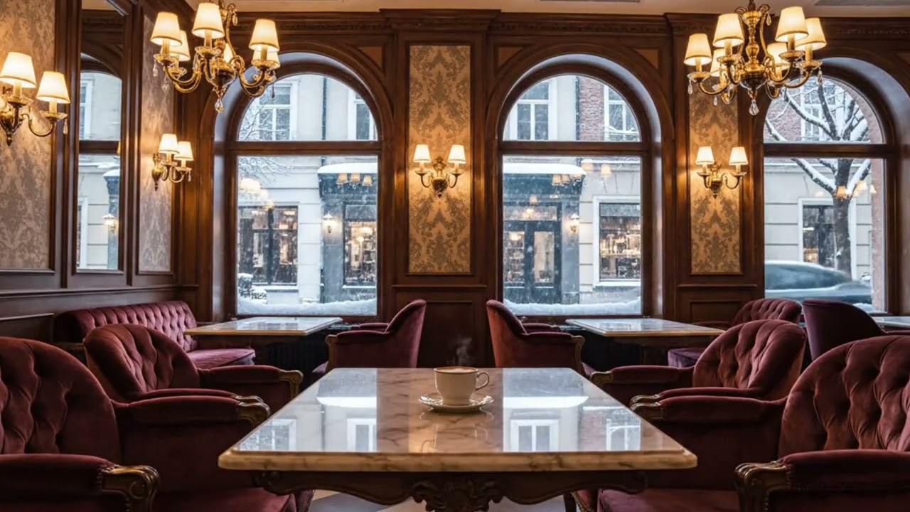 Chill Jazz Vibes ⛄ Warm Coffee Shop Ambience for a Peaceful Winter Evening