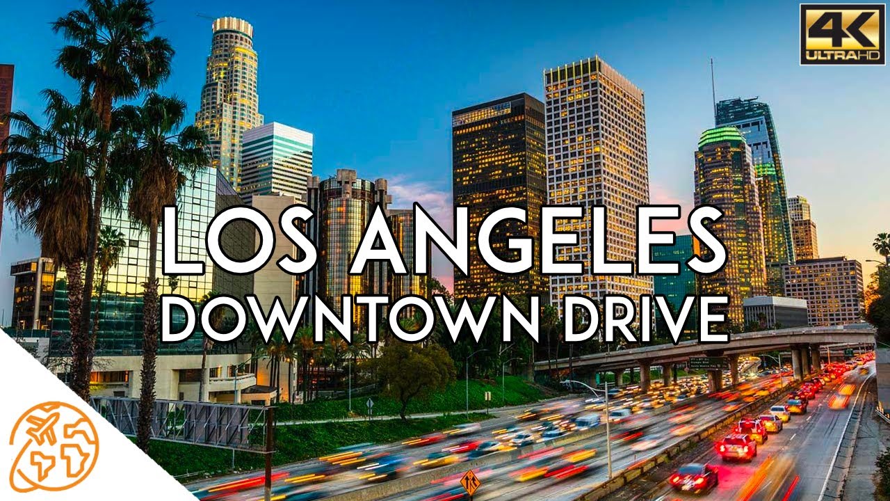 Downtown LA Los Angeles 4k Drive Tour Driving California