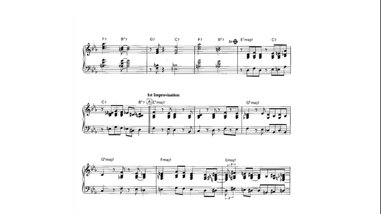 Bill Evans - Green Dolphin Street (piano transcription)