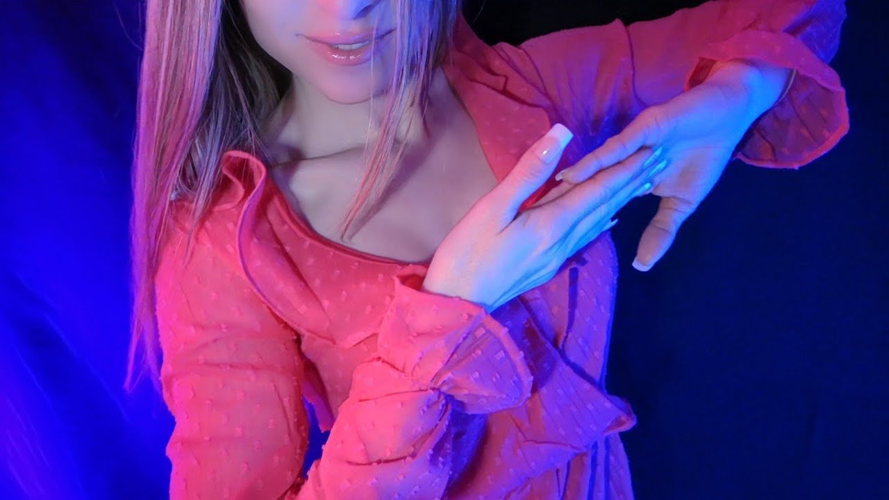 ASMR Relaxing Face Touching, Slow Hand Movements and Whispering for Sleep