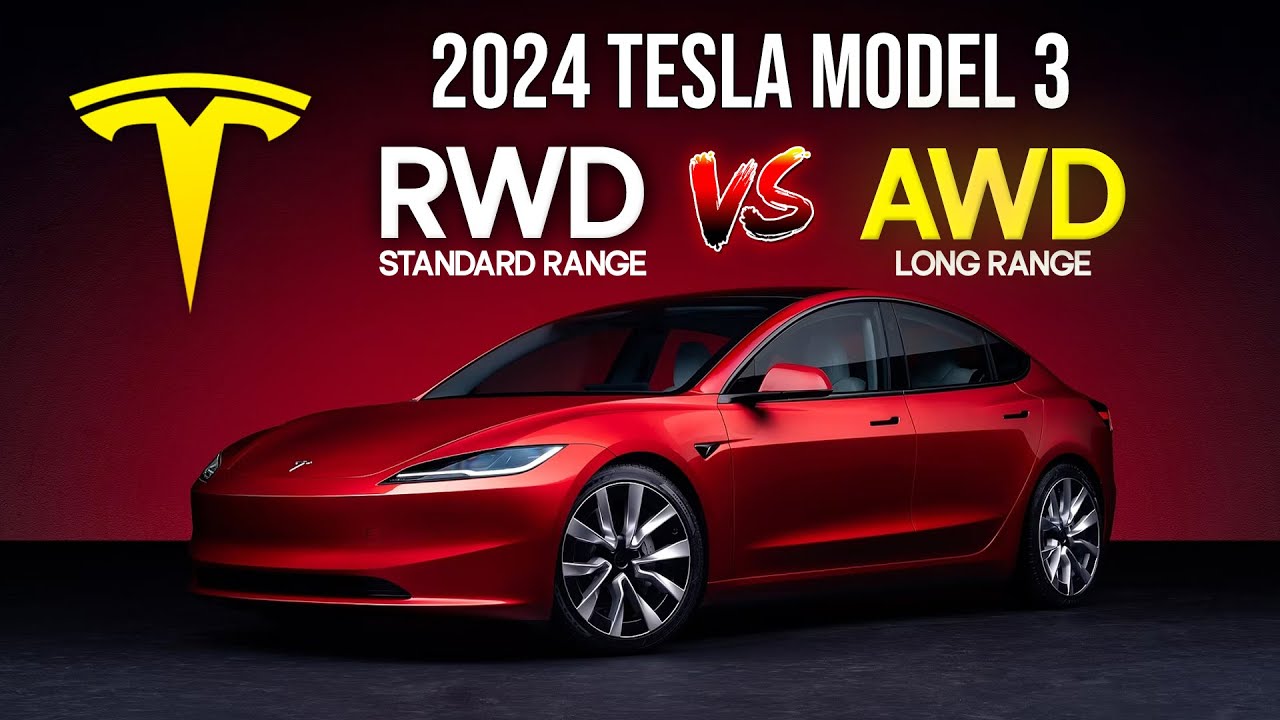 Tesla Model 3 2024 года с задним приводом против полноприводной модели с большим запасом хода — к...