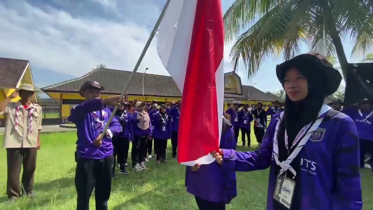 Upacara pelantikan anggota penggalang KMD TAHUN 2026 KWARCAB LOMBOK TENGAH KWARRAN KOPANG 