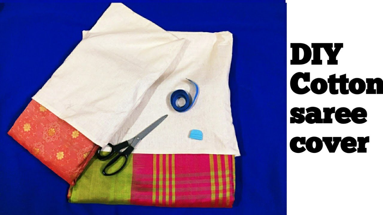 DIY saree cover/how to stitch cotton saree cover/silk saree cover