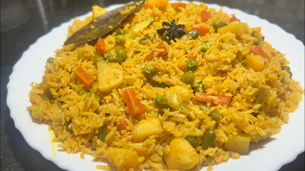 Vegetable pulao | veg pulao | tasty | rice | kannadarecipe 