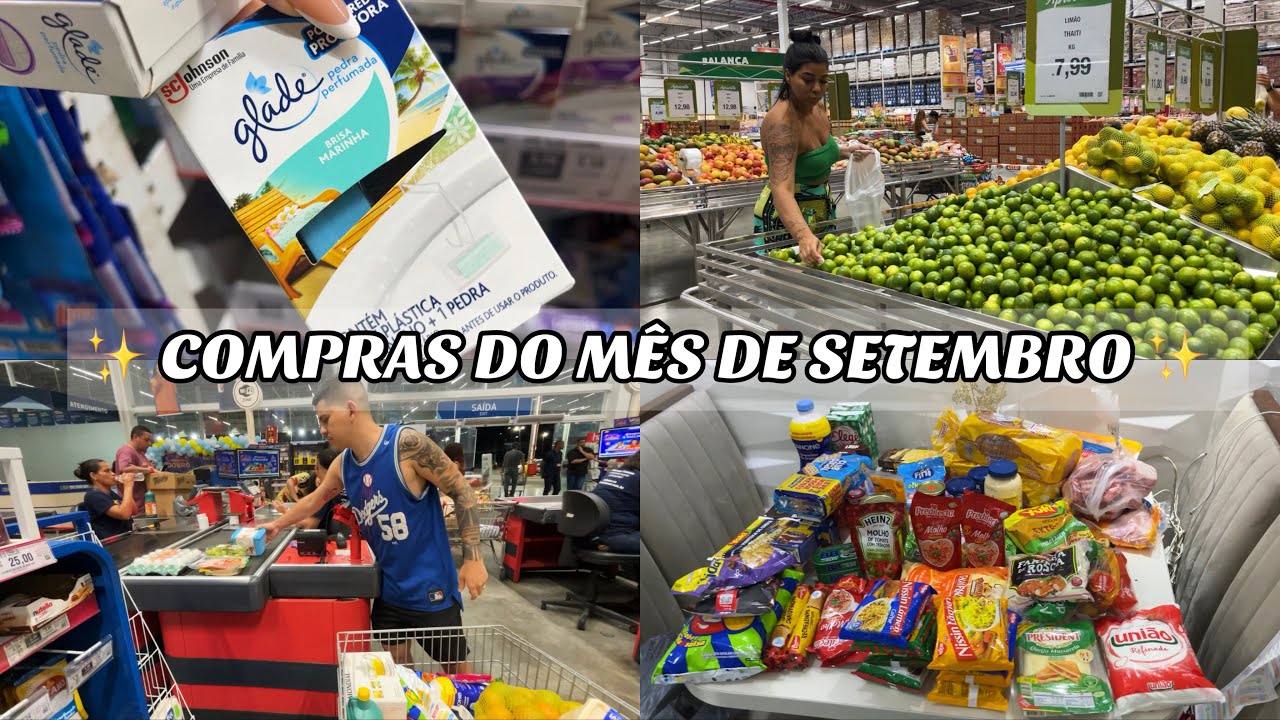 VLOG: DIA DE MERCADO| NOSSAS COMPRAS DO MÊS DE SETEMBRO| Ultrapassamos o limite 😨✨