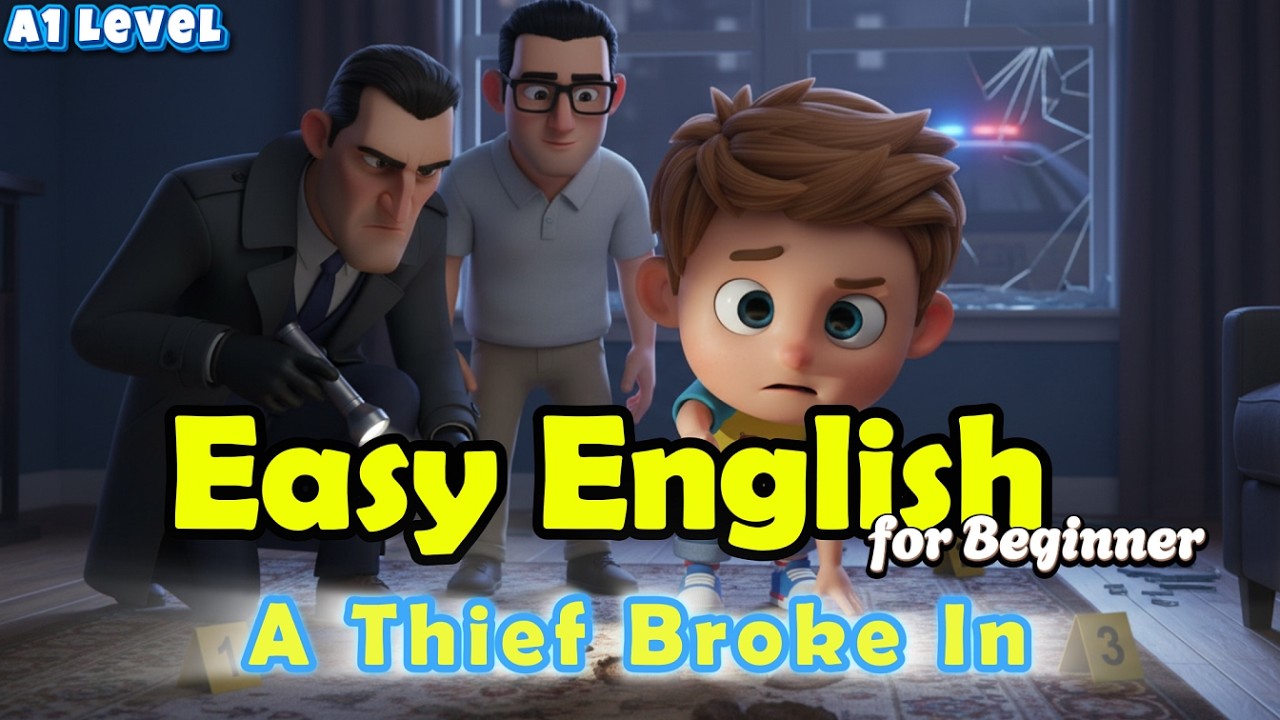 Someone Broke Into Our House! - Easy English Detective Story | #englishforbeginners