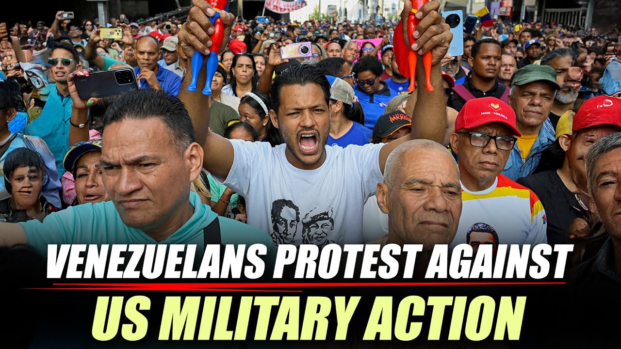 Venezuela government supporters march in Caracas, protest against US military action |Maduro | Trump