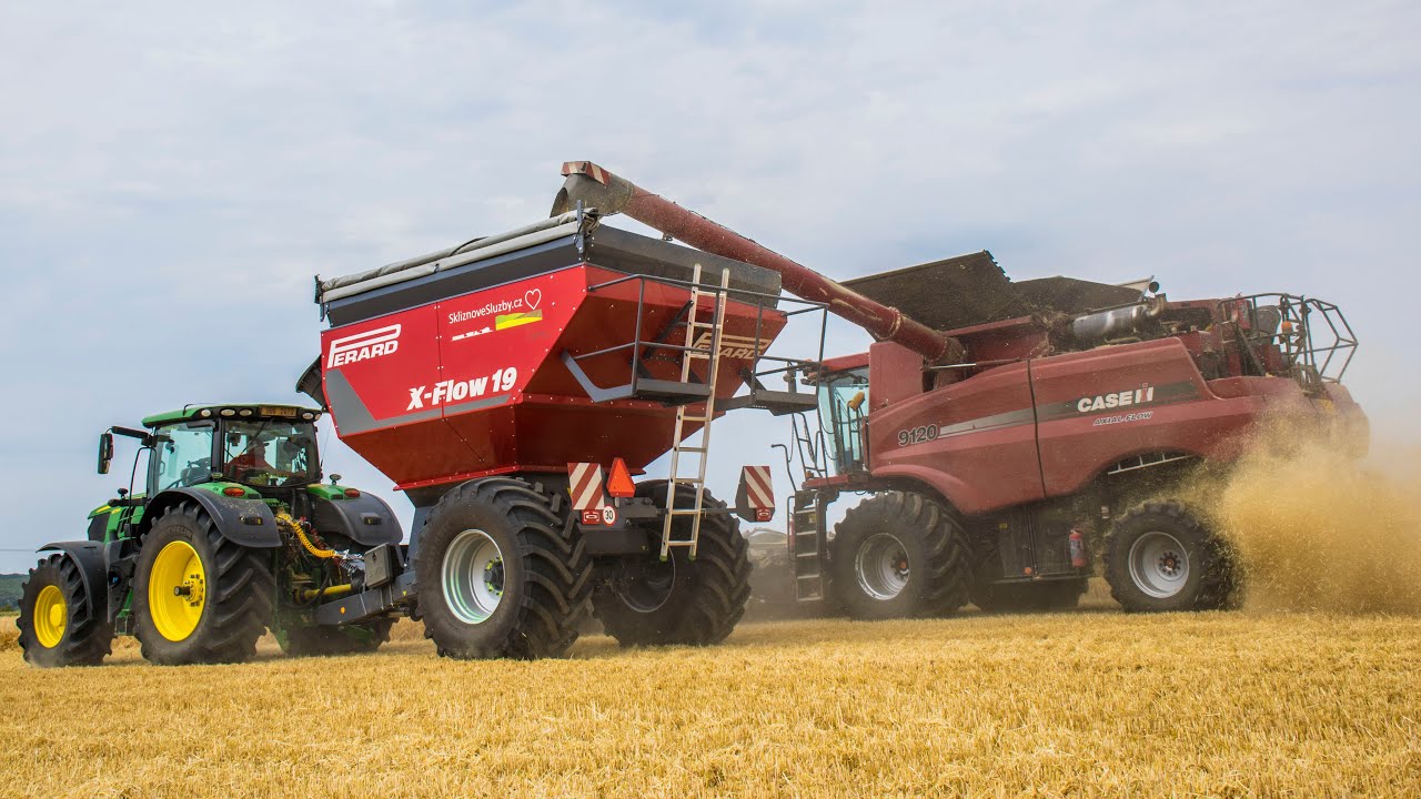 🌾 Žatva (Harvest) 2022 - CASE IH 9120 | New Holland CR 9.80 | John Deere 6215R | Perard X Flow 19