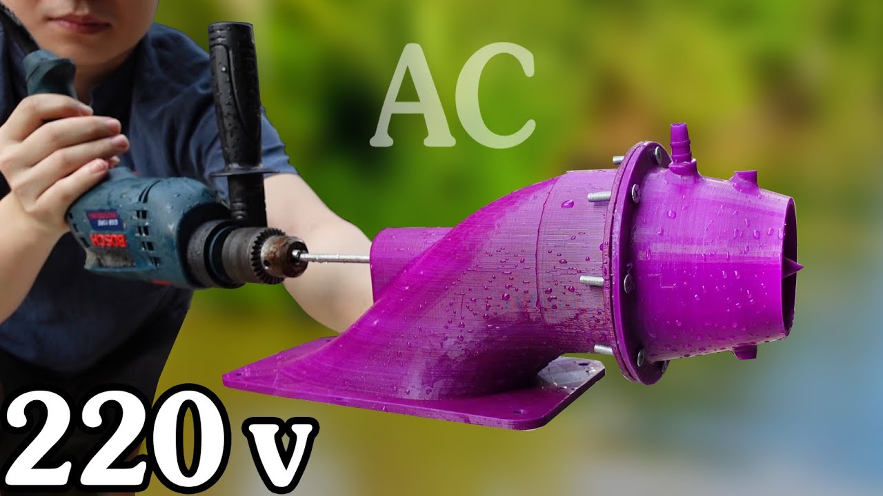 Chế Động cơ Turbo Jet  220v 85mm Cho Ván Lướt Nước và Thuyền cỡ nhỏ