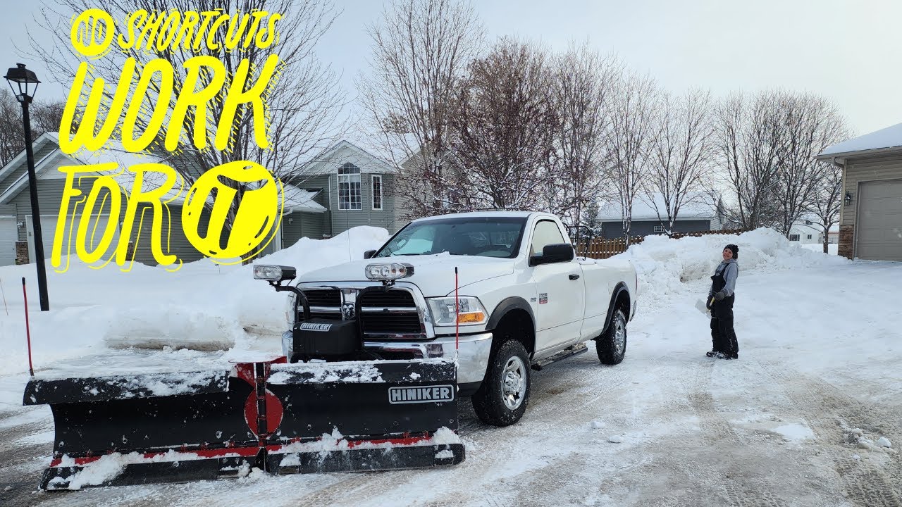Plowing Snow! I Had To Cheat It... Customer Made Me Bitter...
