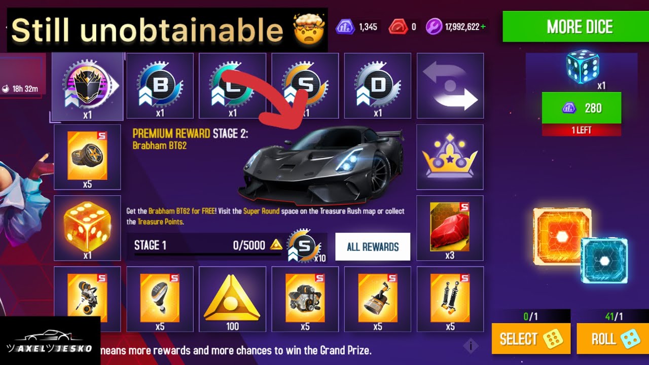 Brabham BT62 Treasure Rush 🔶 - Still Unobtainable | Asphalt 8 🎲