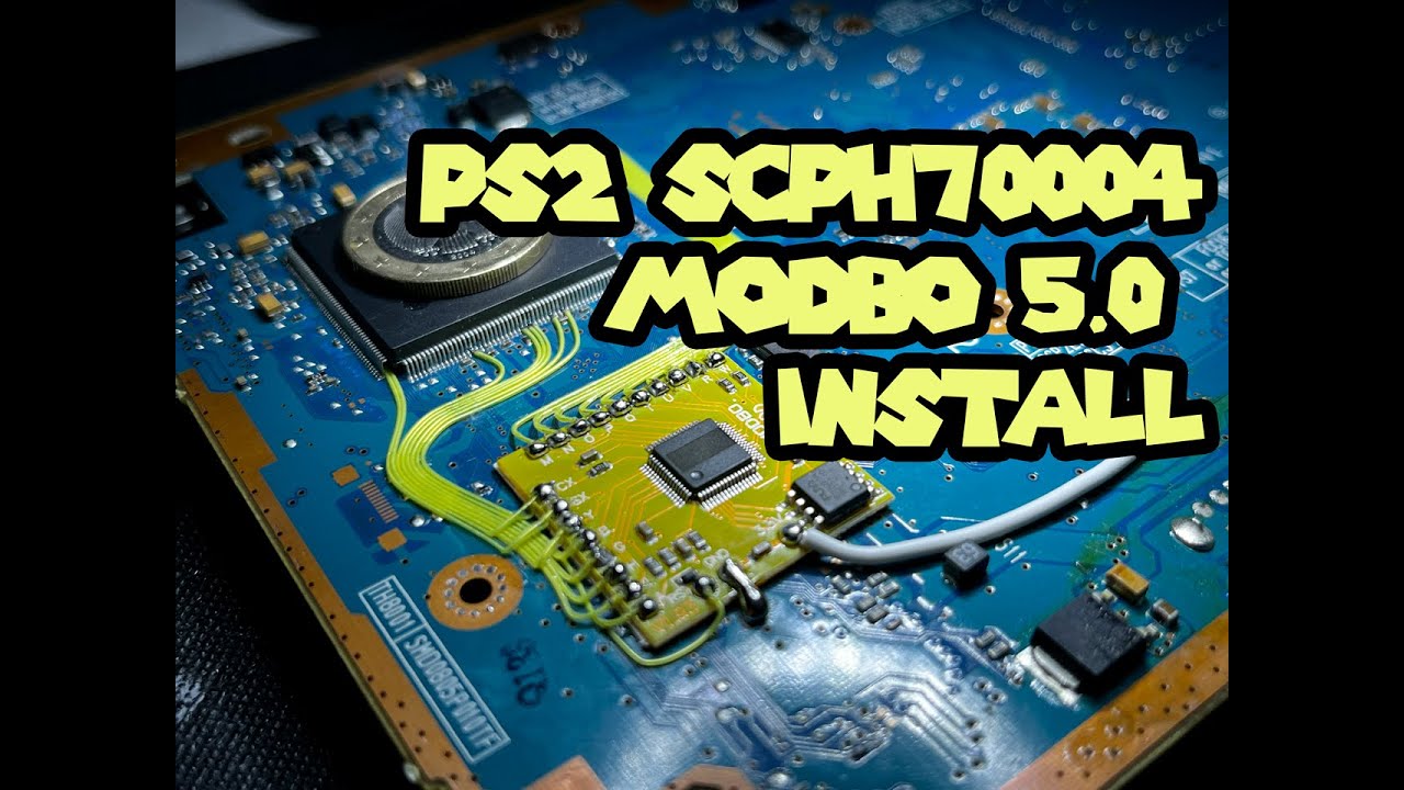 PS2 Slim SCPH77xxx (SCPH77004) v15 Modchip Installation with Modbo 4.0/5.0 - 2023