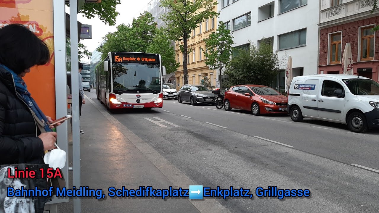 Wiener Linien Linie 15A 🚍 #134 Bahnhof Meidling, Schedifkaplatz➡️Enkplatz, Grillgasse