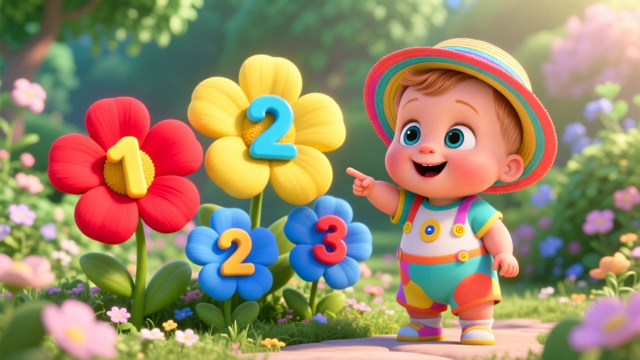 Flower Garden 123 Day 🌸🔢 Fun Counting Song | Learn Numbers for Kids