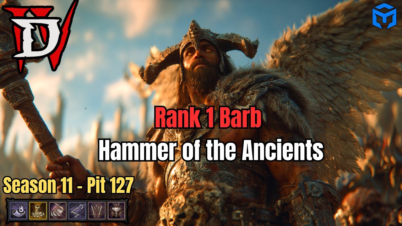 RANK 1 HAMMER OF THE ANCIENTS (HOTA) Barbarian - Pit 127 | Diablo 4 Season 11