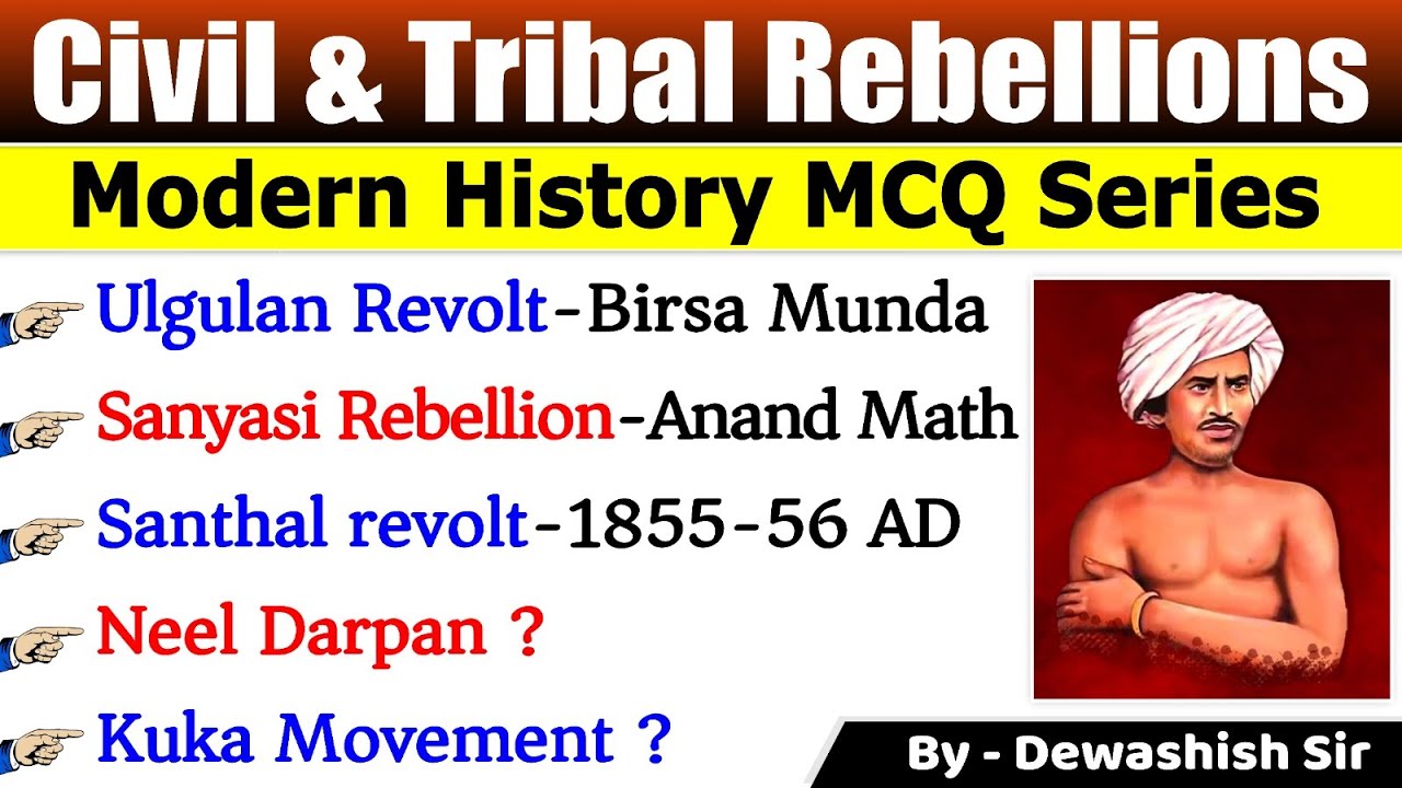 Tribal , Peasant Movement & Civil Uprising | आदिवासी और किसान आंदोलन | Modern History MCQ |Dewashish