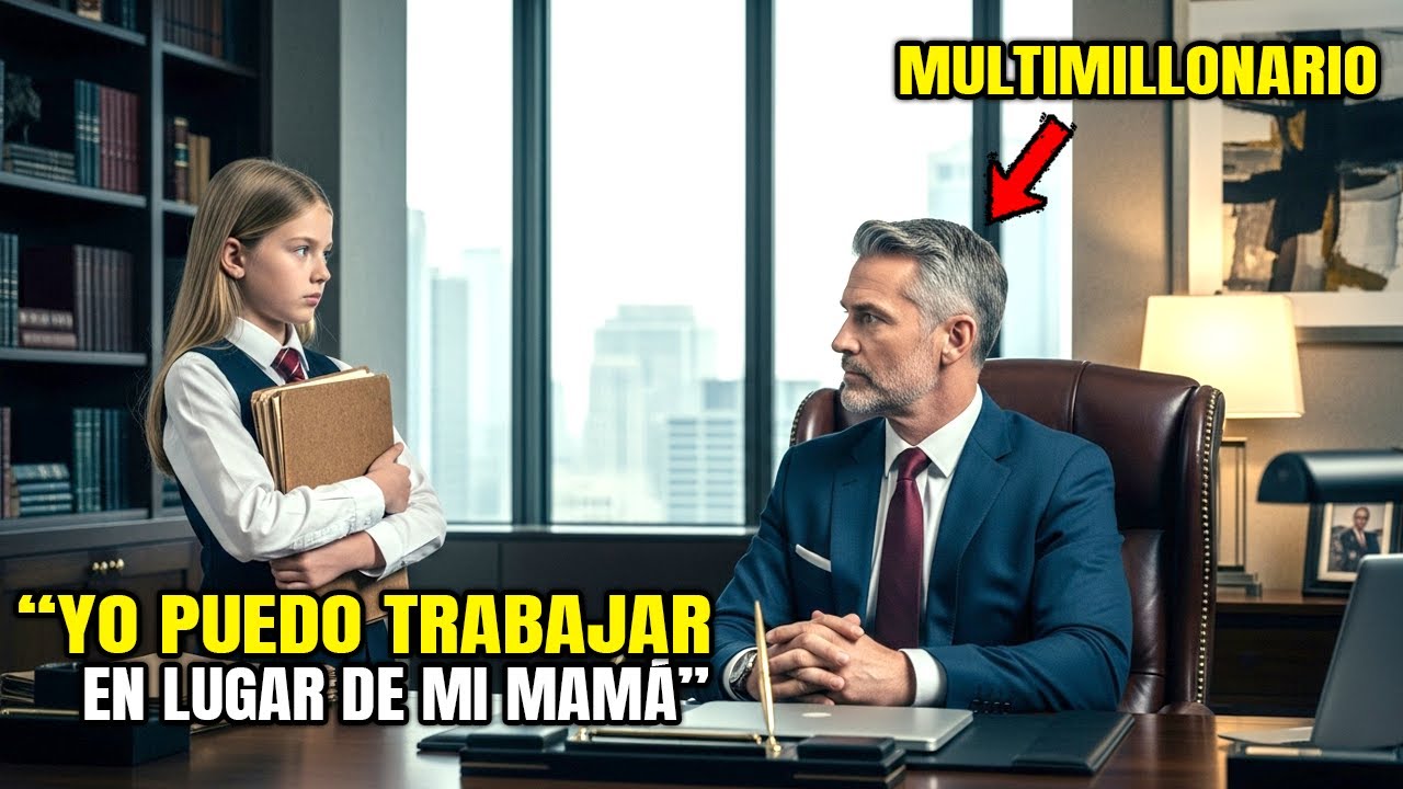 La hija de una empleada fue al despacho del multimillonario por su madre enferma — y él sorprendió…