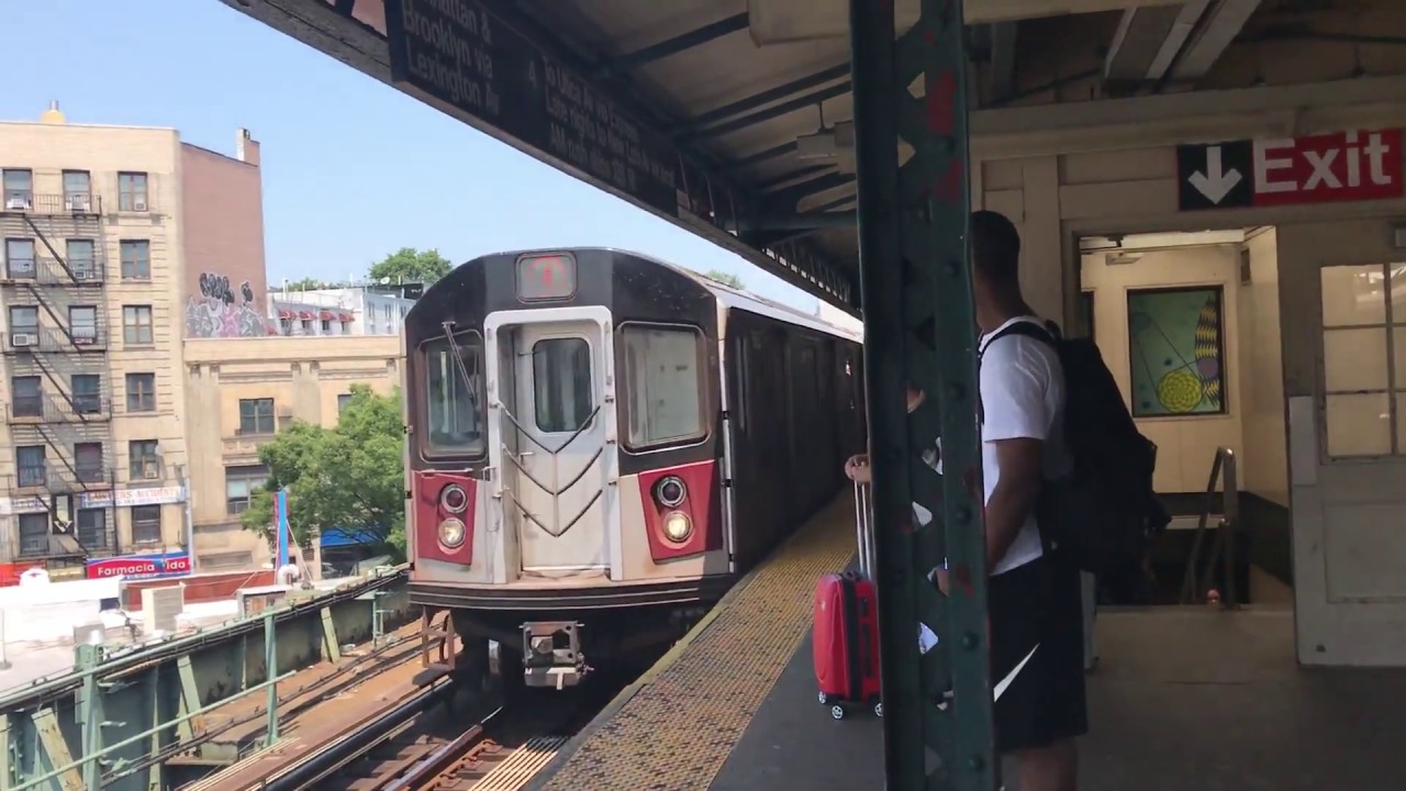 MTA NYC Subway: Brooklyn Bound R142A 4 Train Arriving/Departing @ Burnside Avenue