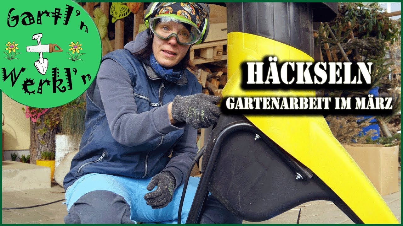 Gartenarbeit im März - Sommerflieder einhäckseln und mulchen