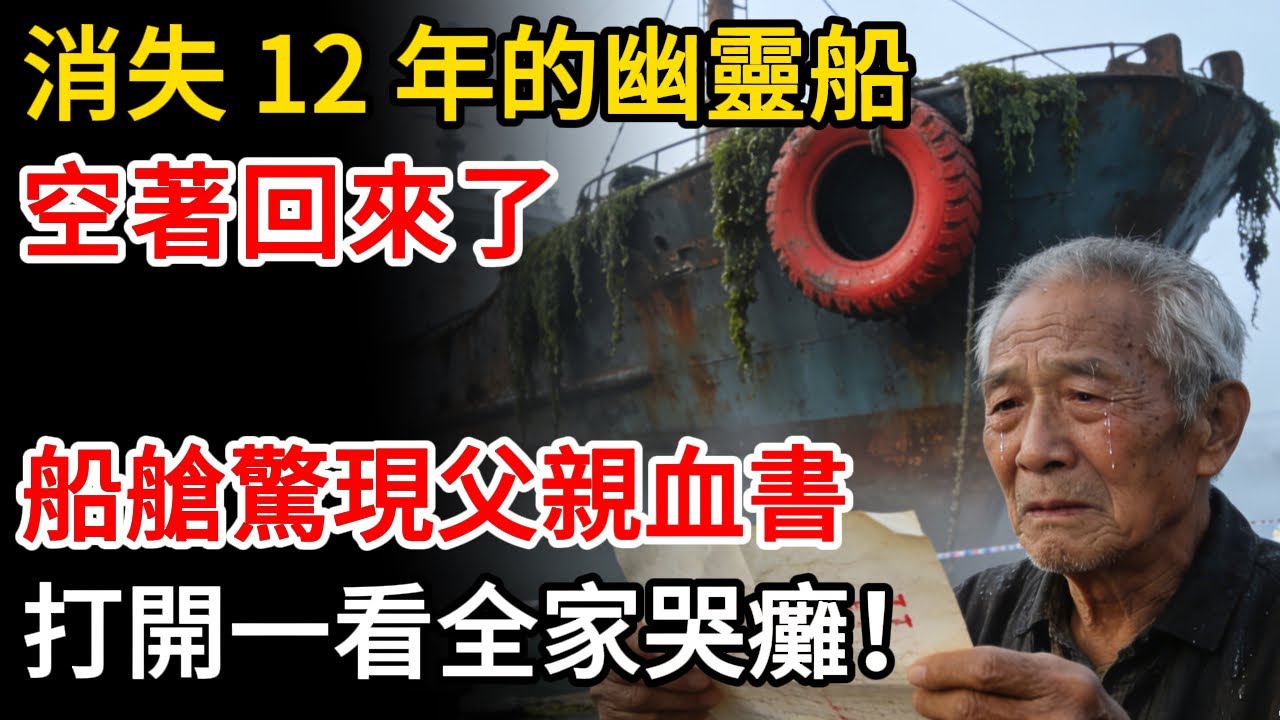 消失 12 年的「幽靈船」空著回來了，船艙驚現父親血書，打開一看全家哭癱！