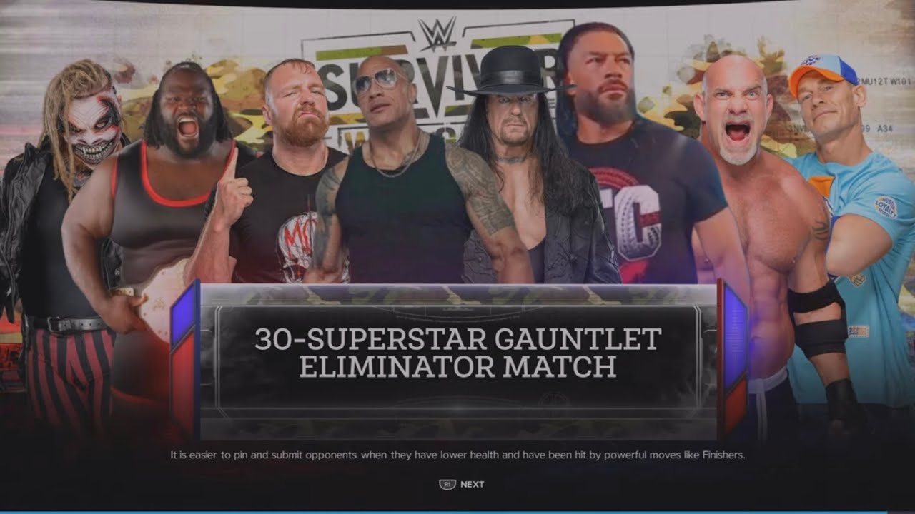 30 Man Gauntlet Elimination Match WWE 2K24