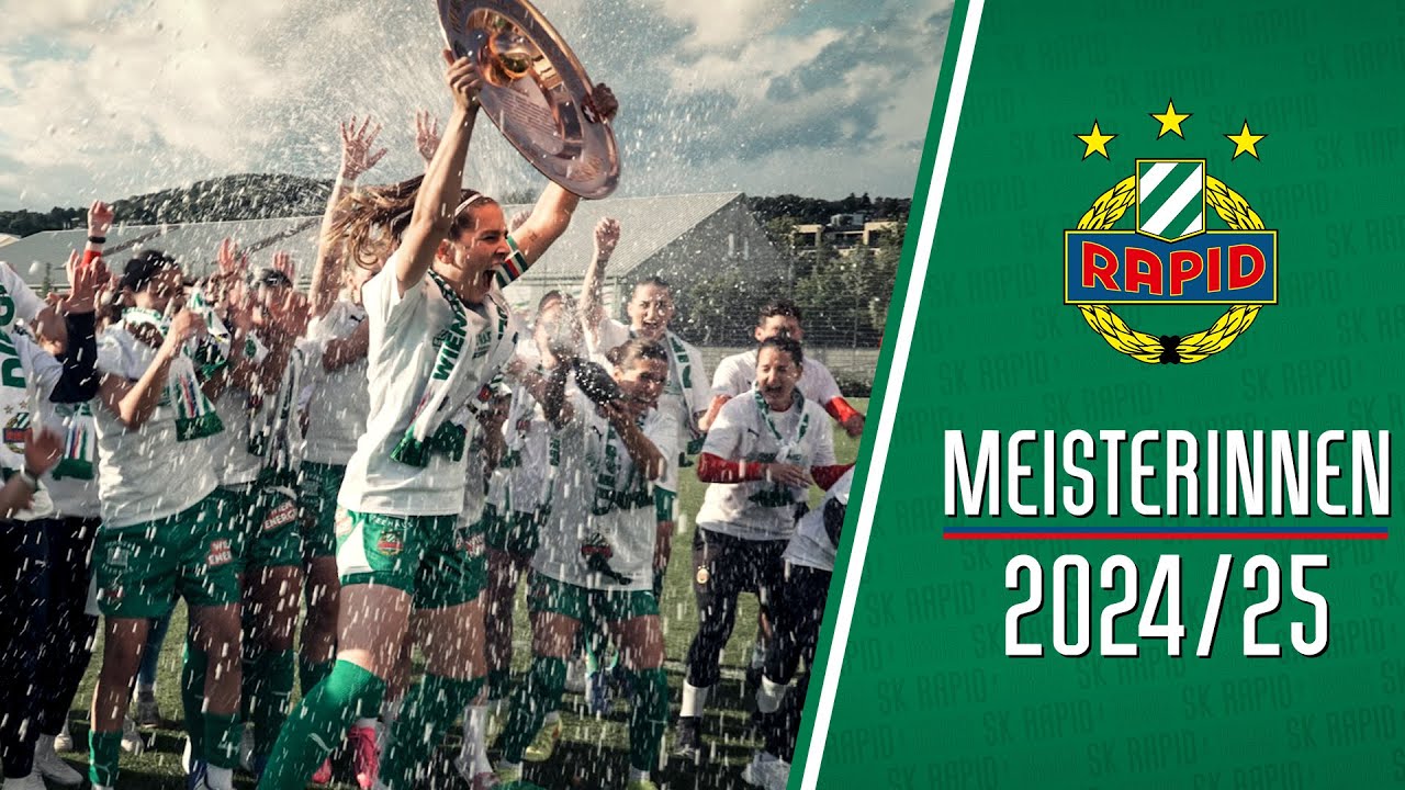 Meisterinnenfeier und Stimmen der SK Rapid Frauen
