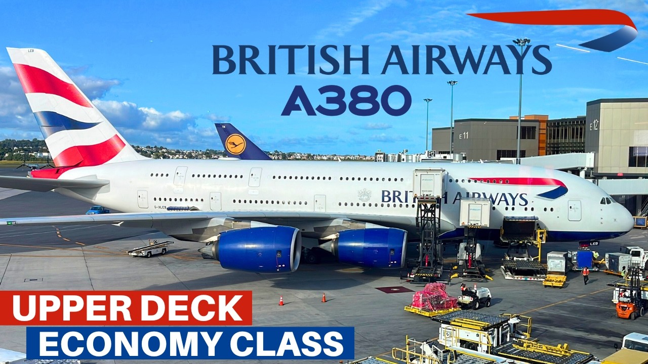 BRITISH AIRWAYS AIRBUS A380 (Upper deck Economy) | Boston - London | Flight Review