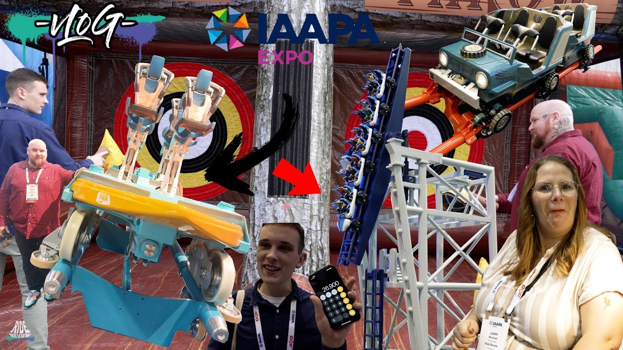 Achterbahn Neuheiten zum Anfassen & lustige Spiele in Orlando auf der IAAPA Expo Freizeitpark Messe