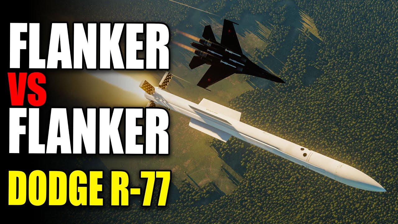 dcs world - flanker vs j-11 bvr r-77 evasion redfor (tacview fight review)
