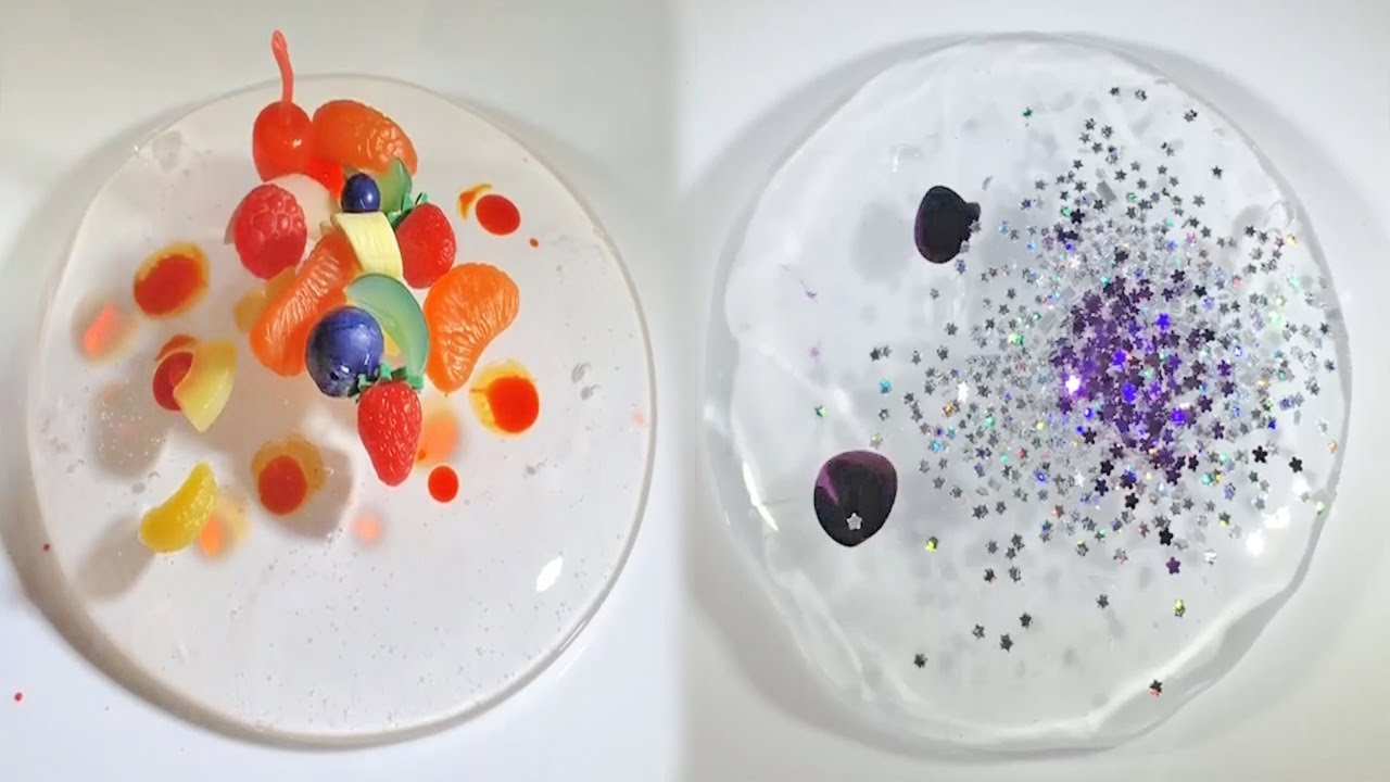 Clear Slime Coloring Satisfying Video 💚 ASMR Compilation 2018 - #2