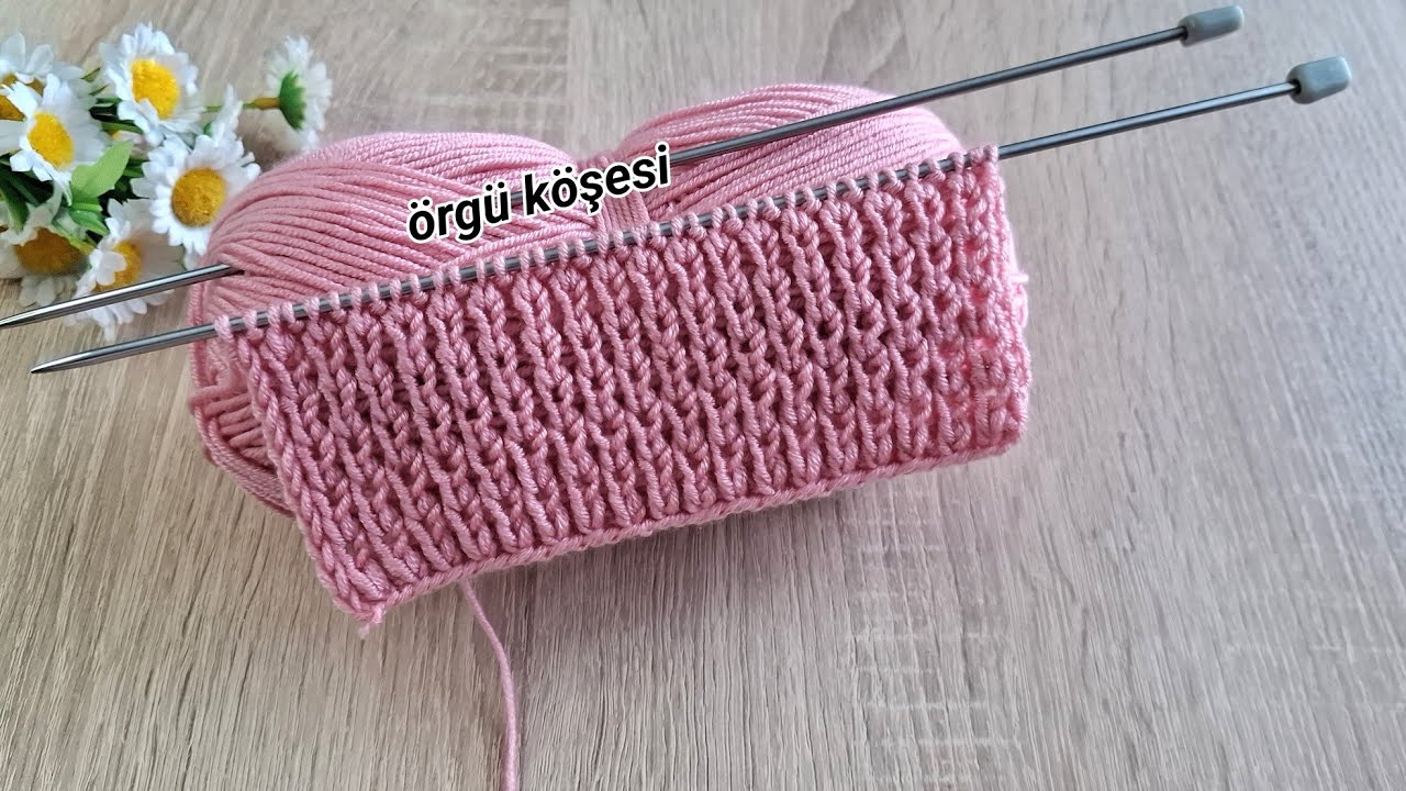 İki şiş kolay &ouml;rg&uuml; yelek model anlatımı ✅️Crochet knitting ✅️Легкий узор спицами двумя спицами.
