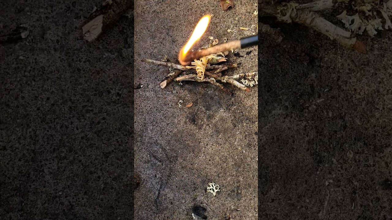 Hemp Torch To Ignite A Fire #survival #edc #fire #camping #bushcraft #shorts
