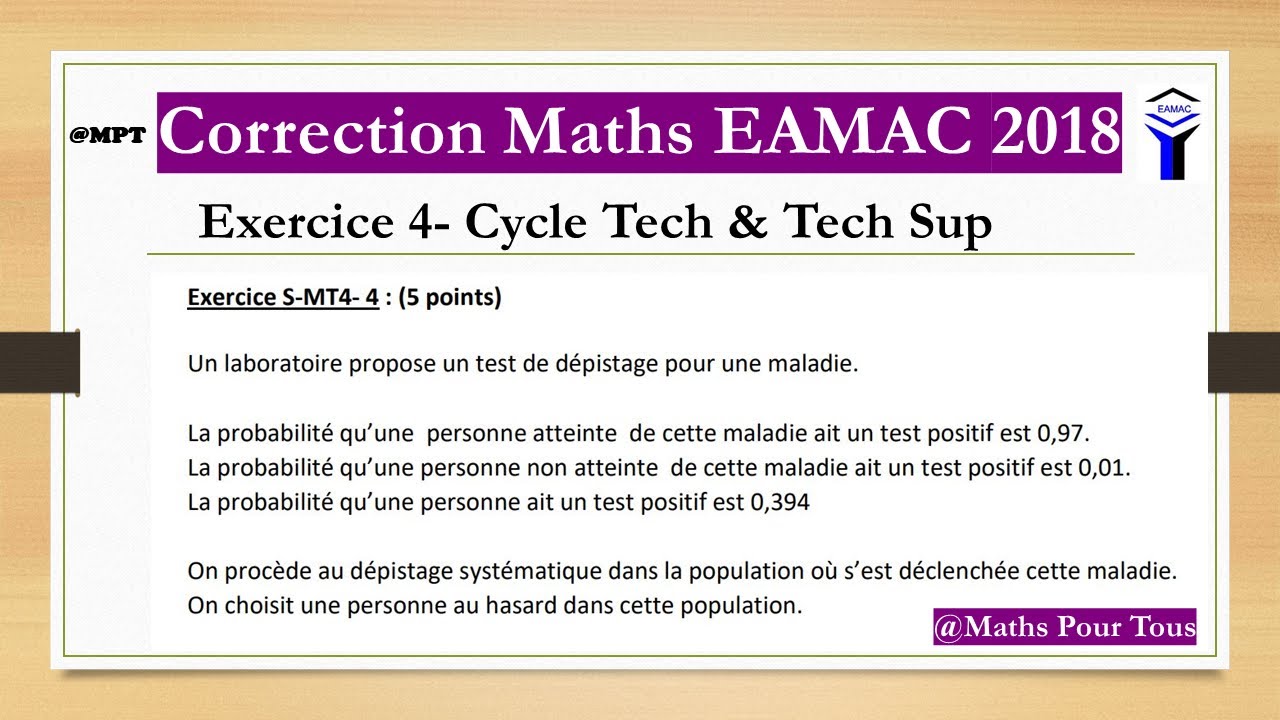 Correction  Maths Concours EAMAC 2018-Cycle Technicien et Technicien Sup ,Exercice 4