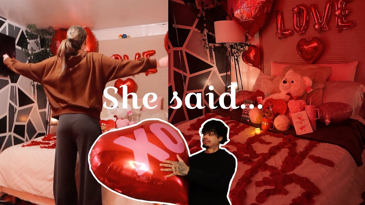 Asking my girlfriend to be my valentine (I was nervous)