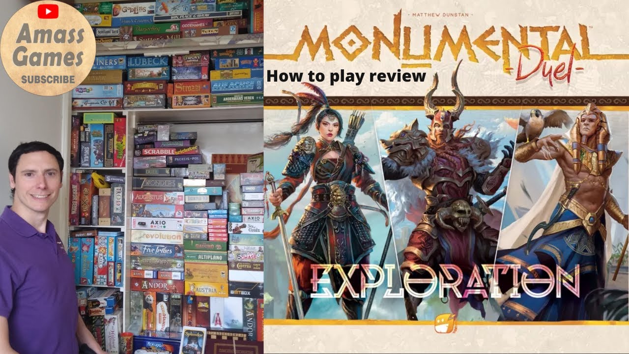How to play Monumental Duel: Exploration two player board game review FunForge Dunstan AmassGames