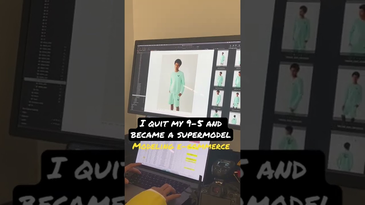 MODELING E-commerce for a major brand | Day in the life of a Supermodel #shorts #motivation #model