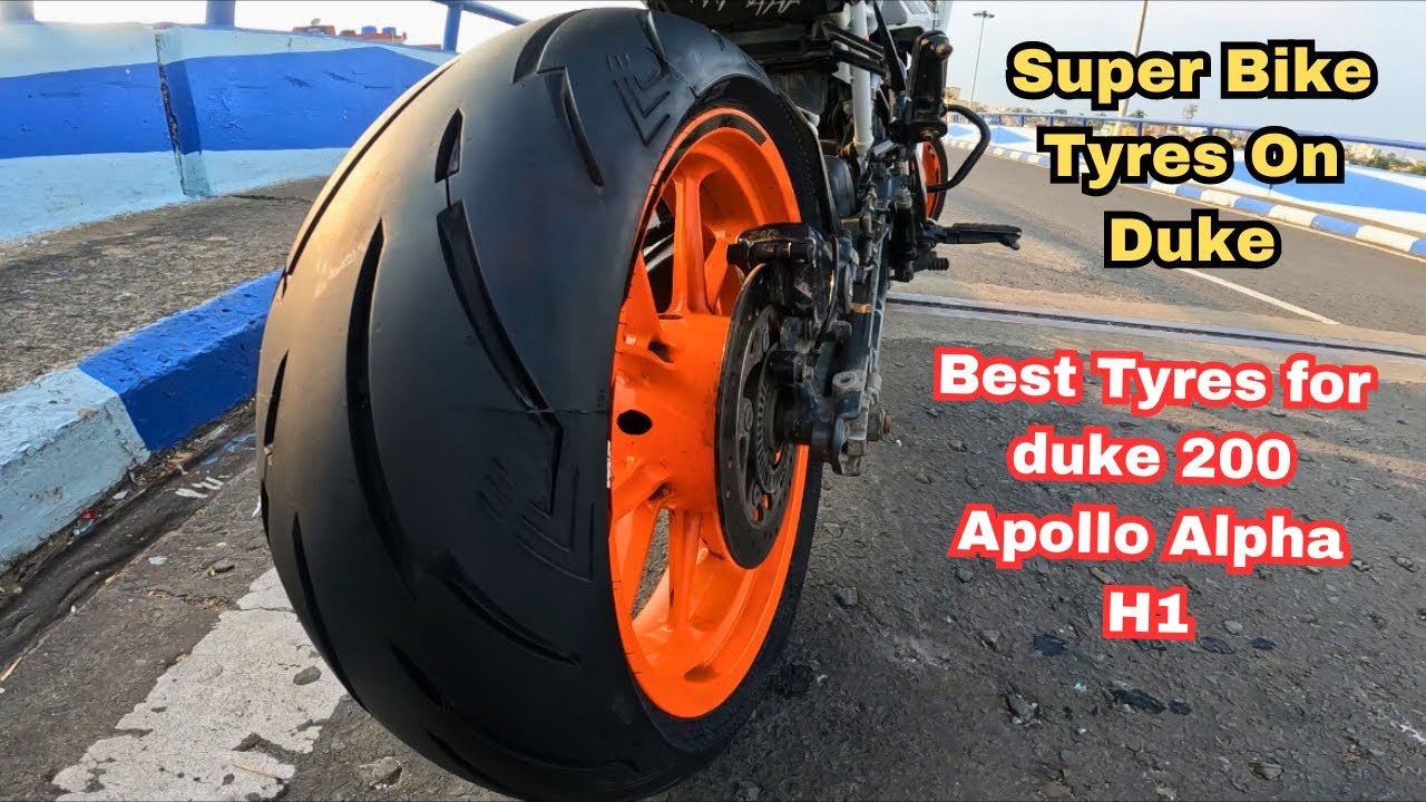 Finally Apollo Tyre Alpha H1 Installed on Duke | Best Tyres for duke 200 Apollo Alpha H1