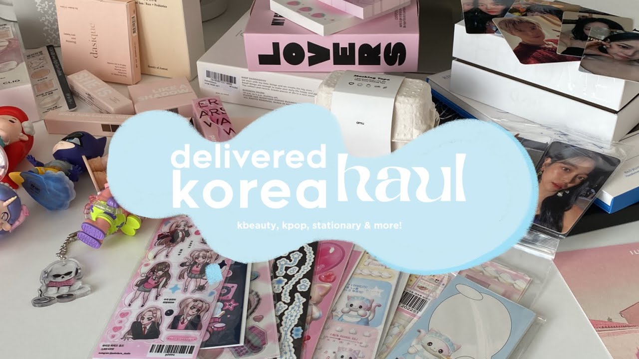 delivered korea haul: kbeauty, kpop, stationary & more!