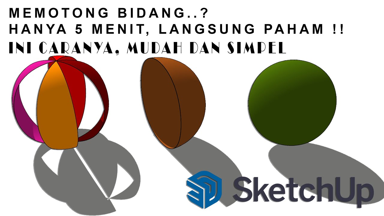 Cara Memotong Bidang || Sketchup Tutorial