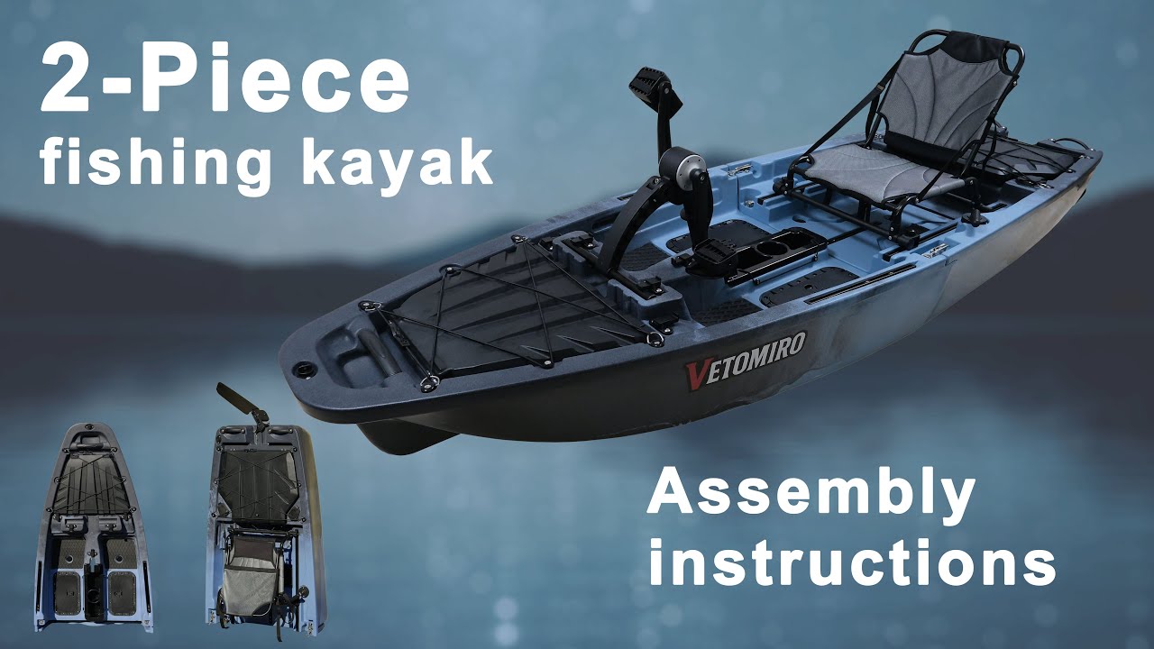 VETOMIRO 2 piece modular fishing kayak assembly instruction