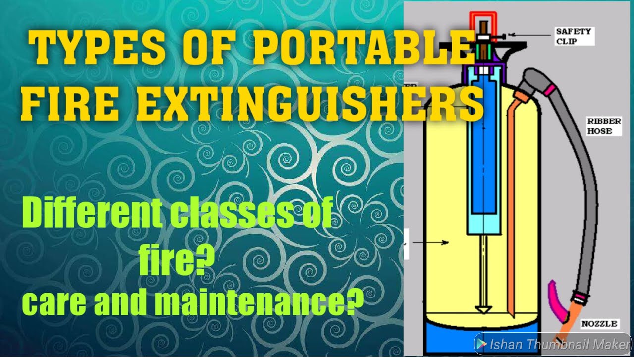 Types of fire extinguisher || portable fire extinguisher