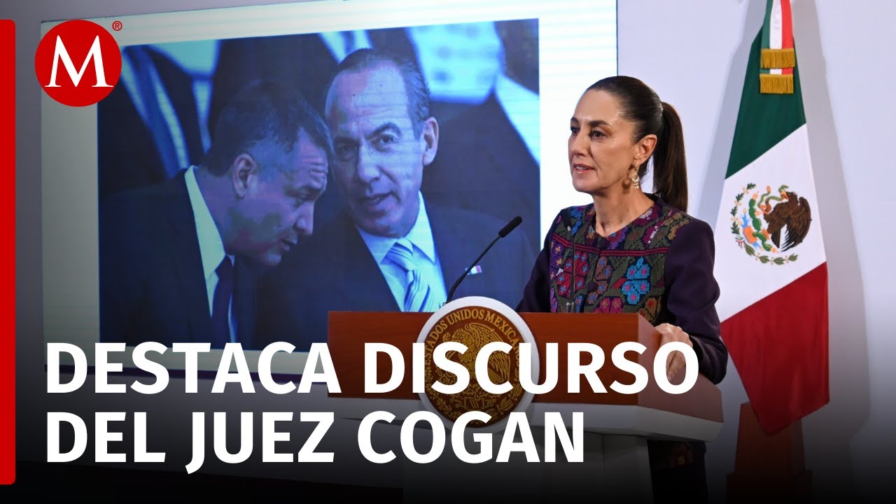 Sheinbaum expone frases del juez que sentenció a García Luna