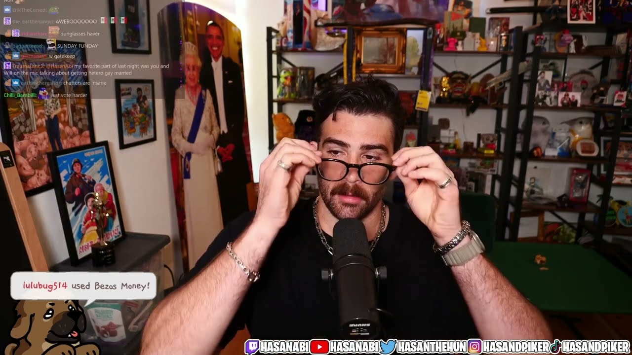 HasanAbi February 18, 2024 – IRL shopping with Cyr & PeachJars, Streamer Awards Recap with Valkyrae