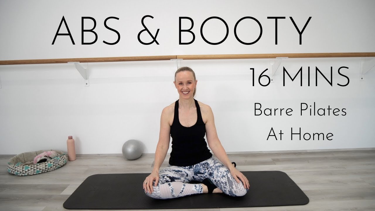 16 Min Barre/Pilates Abs & Booty | Pilates Ball | Home Workout